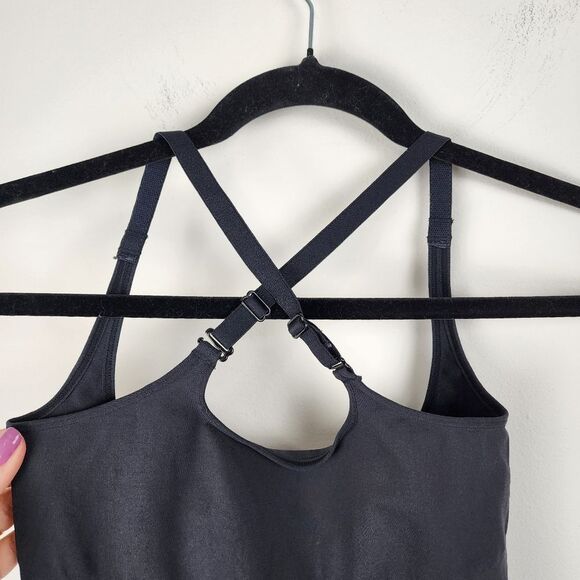 Maidenform Flexes Black Shape wear Stretch Jumpsuit Romper Size L - Picture 6 of 10